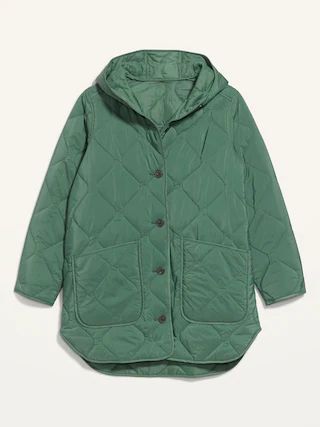 Hooded Quilted Utility Coat for Women | Old Navy (US)