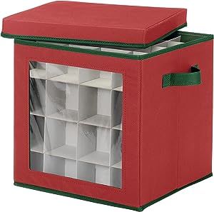 Whitmor 6129-5340 Ornament Storage, 64 compartments, Red | Amazon (US)