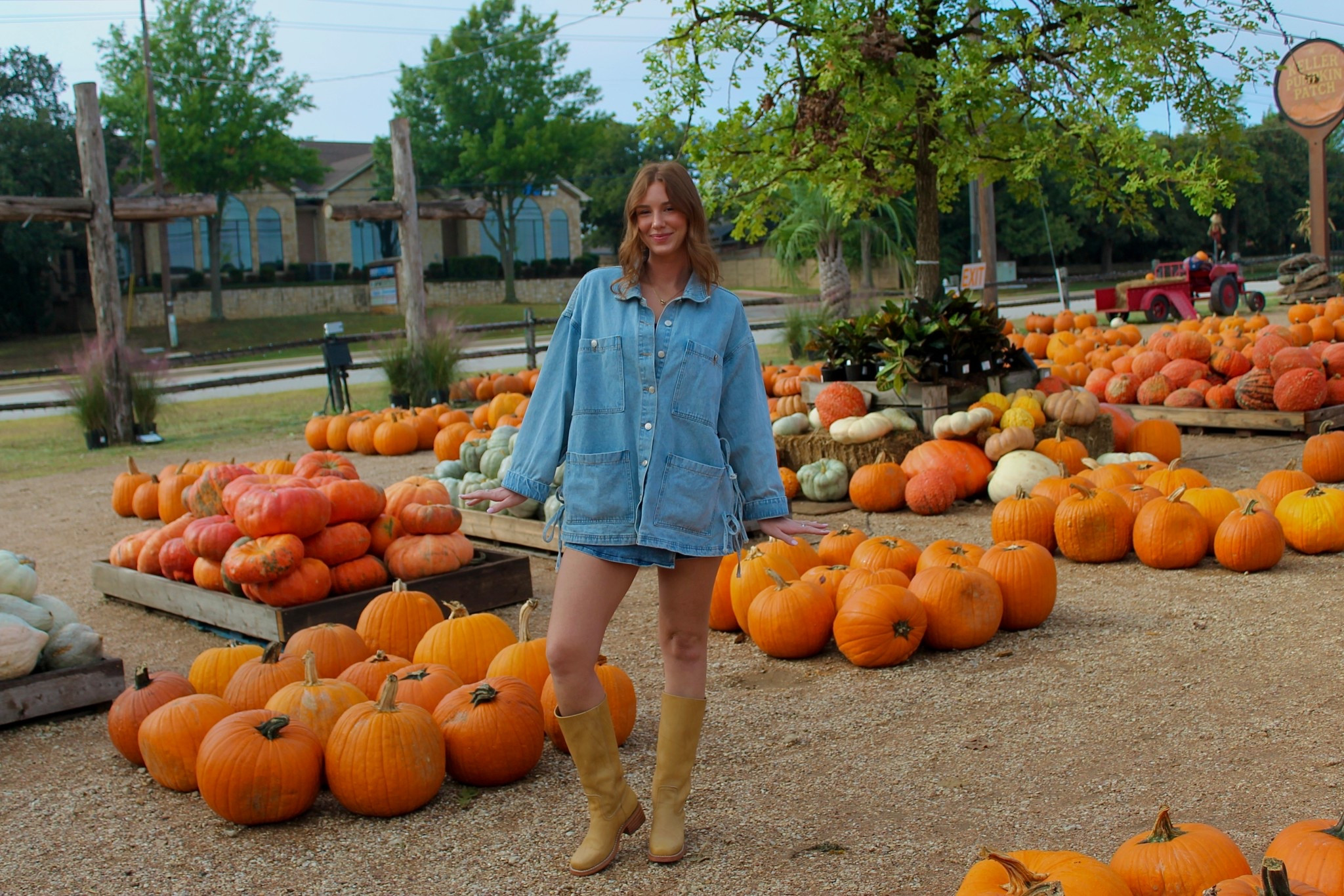 Pumpkin patchin’ in denim + boots 🤎 this oversized jacket has been my go-to for every fall outing!
#FallStyle #LTKFall #DenimSeason #OOTD