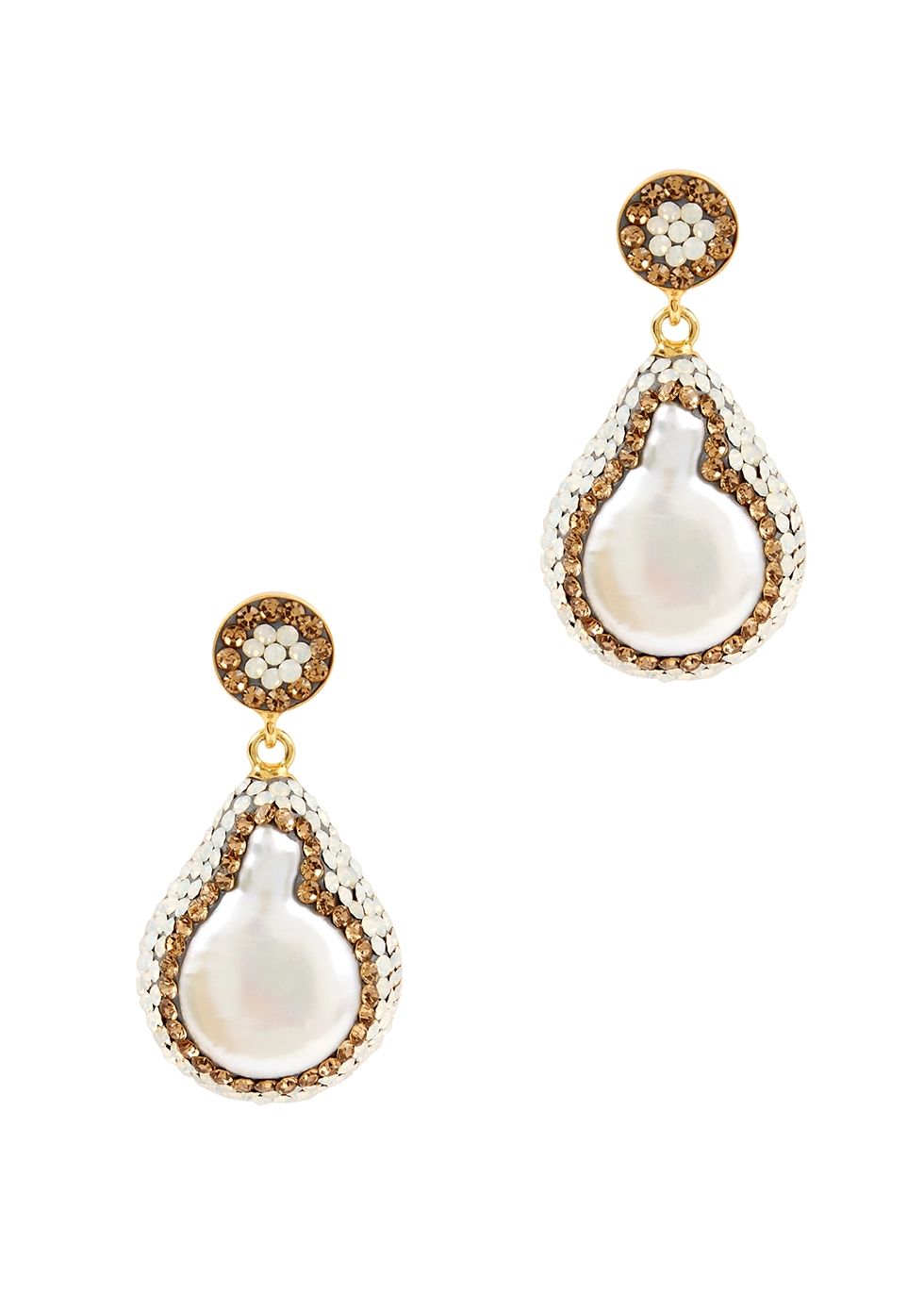 Baroque Pearl 18kt gold-plated earrings | Harvey Nichols (Global)