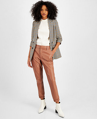 Bar III Plaid Boyfriend Blazer, Created for Macy's & Reviews - Jackets & Blazers - Women - Macy's | Macys (US)