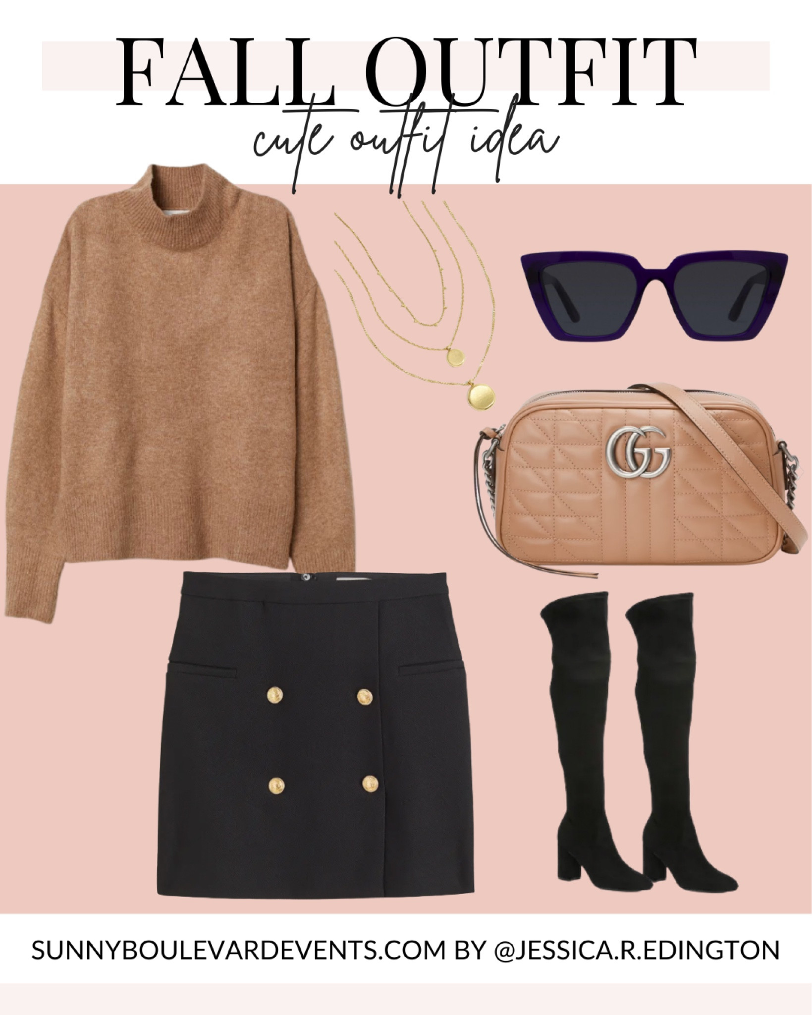 Looking for a cute fall outfit to wear to Friendsgiving, Thanksgiving, girls night, brunch, or a fall bachelorette party this October or November? Check out this neutral fall outfit idea that features black and tan fall sweaters, fall skirts, over-the-knee boots, and fun accessories! This tan, beige or brown turtleneck sweater pairs well with the black skirt with gold buttons. In addition, this outfit is perfect to wear to a fall date night! #fallfashion #casualoutfitideas #falloutfitideas #fallwardrobe #affordableoutfitidea

#LTKSeasonal #LTKstyletip #LTKunder100