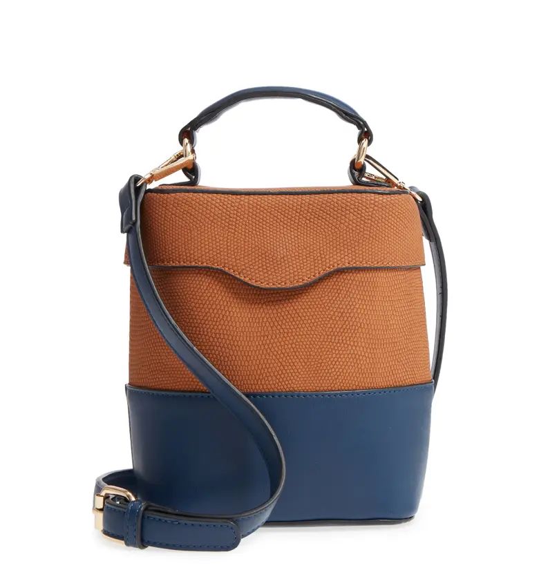 Leith Bicolor Faux Leather Cylinder Bag | Nordstrom