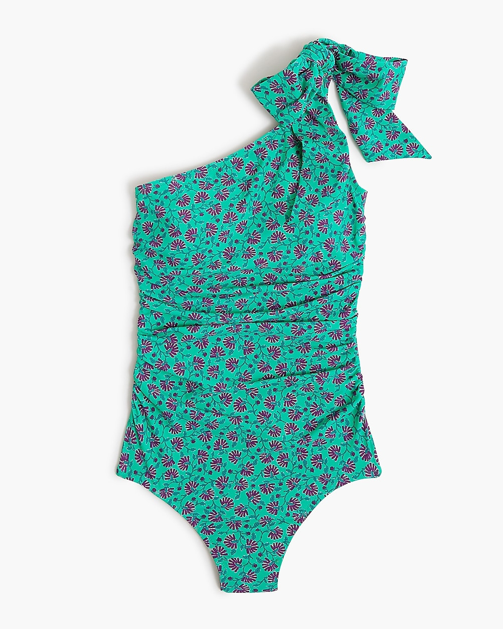One-shoulder bow one-piece swimsuit | J.Crew Factory
