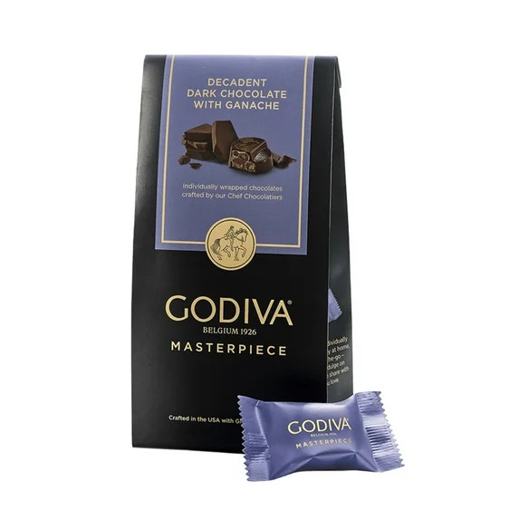 Godiva Masterpiece Dark Chocolate with Ganache, 4.1 oz Bag | Walmart (US)