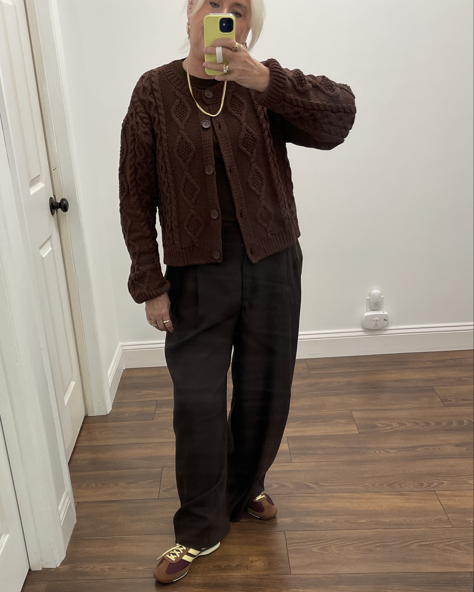 A day full of Zoom meetings and editing calls for comfort and class! A pair of trousers can be just as comfortable as a pair of sweatpants and make you feel more put together and ready to face the day! 

#monochromaticdressing #mochabrown

#LTKdayinmylife #LTKmorningroutine #LTKCyberWeek