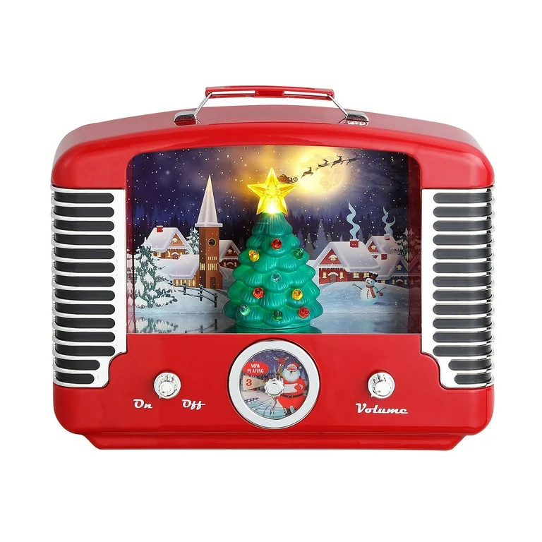 Mr. Christmas 12" Nostalgic Tree Radio - Red | Walmart (US)