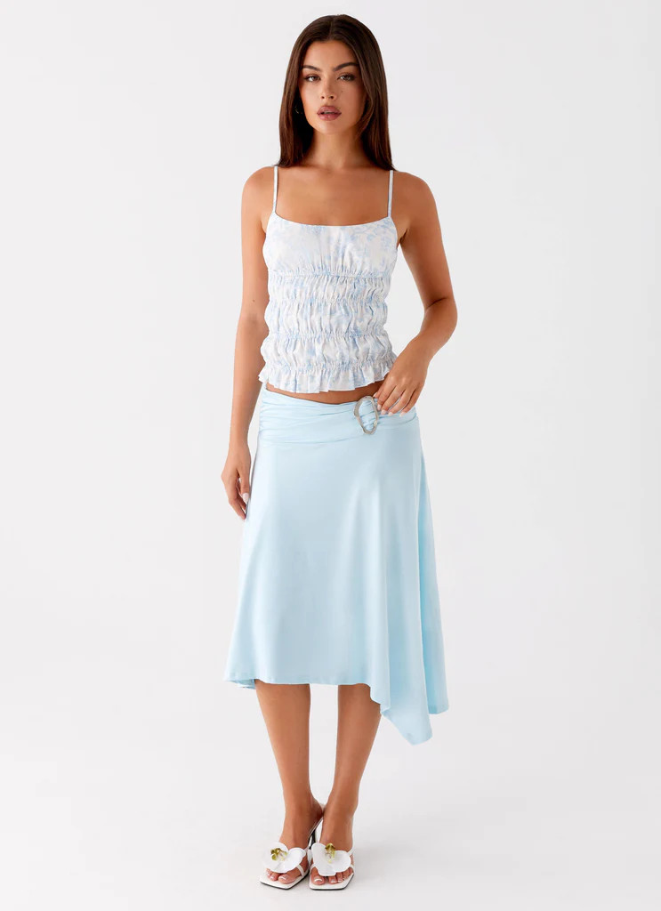 Brisa Midi Skirt - Turquoise | Peppermayo (Global)