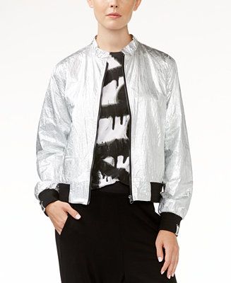 RACHEL Rachel Roy Metallic Bomber Jacket, Only at Macy's | Macys (US)