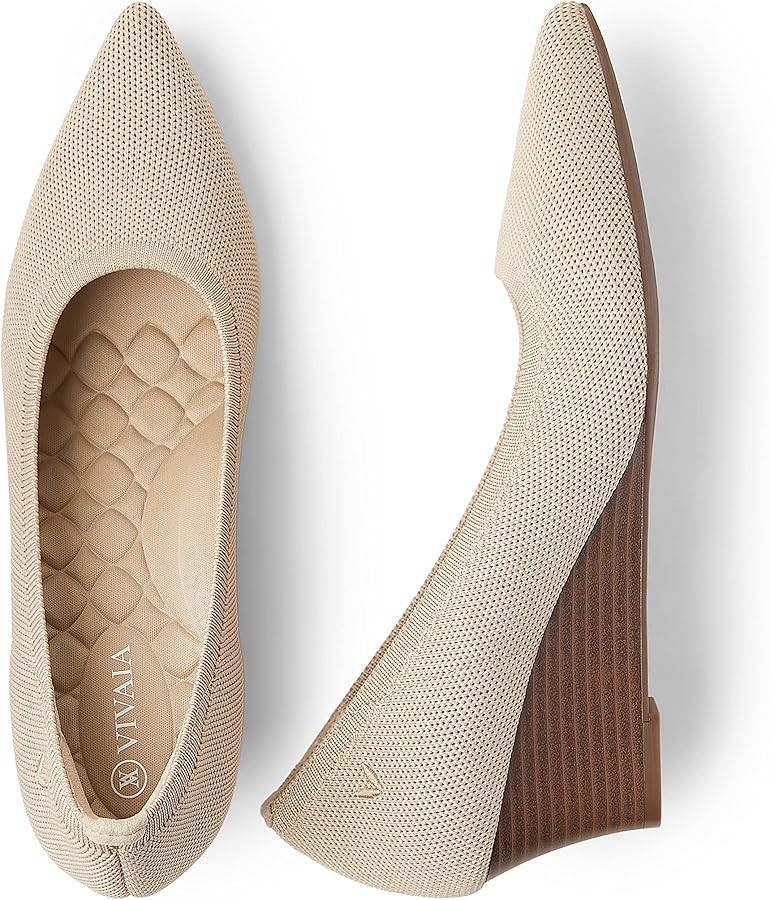 VIVAIA Aria Wedge 2.0 Women's Pointed Toe Wedge Pumps Shoes Comfortable Wedge Heels for Women Pum... | Amazon (US)