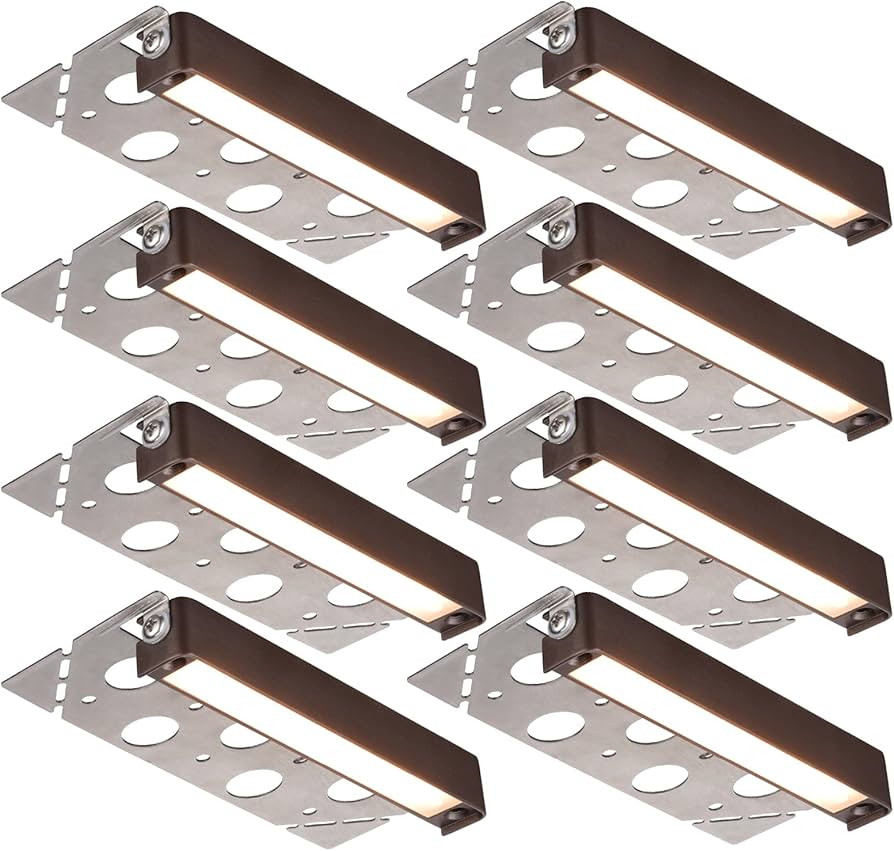 LEONLITE 8-Pack 7 Inch LED Hardscape Lighting, Retaining Wall Lights, LED Landscape Lighting, 12-... | Amazon (US)