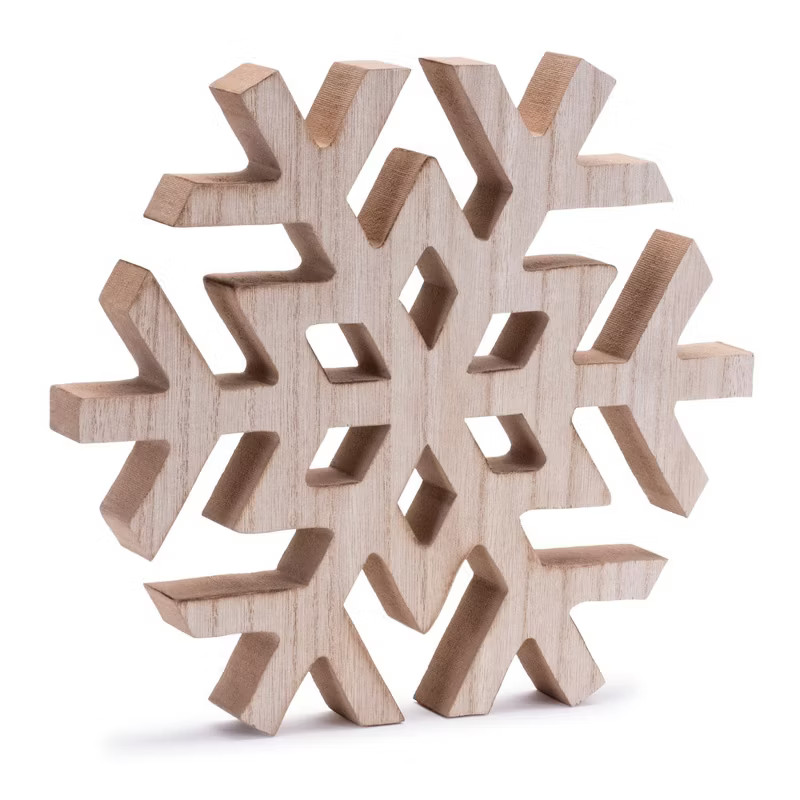 Melrose Natural Wood Snowflake (Set of 2) | Target