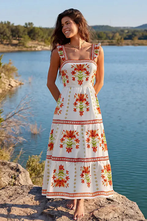 Cruising All Day Floral Maxi Dress | Cupshe US
