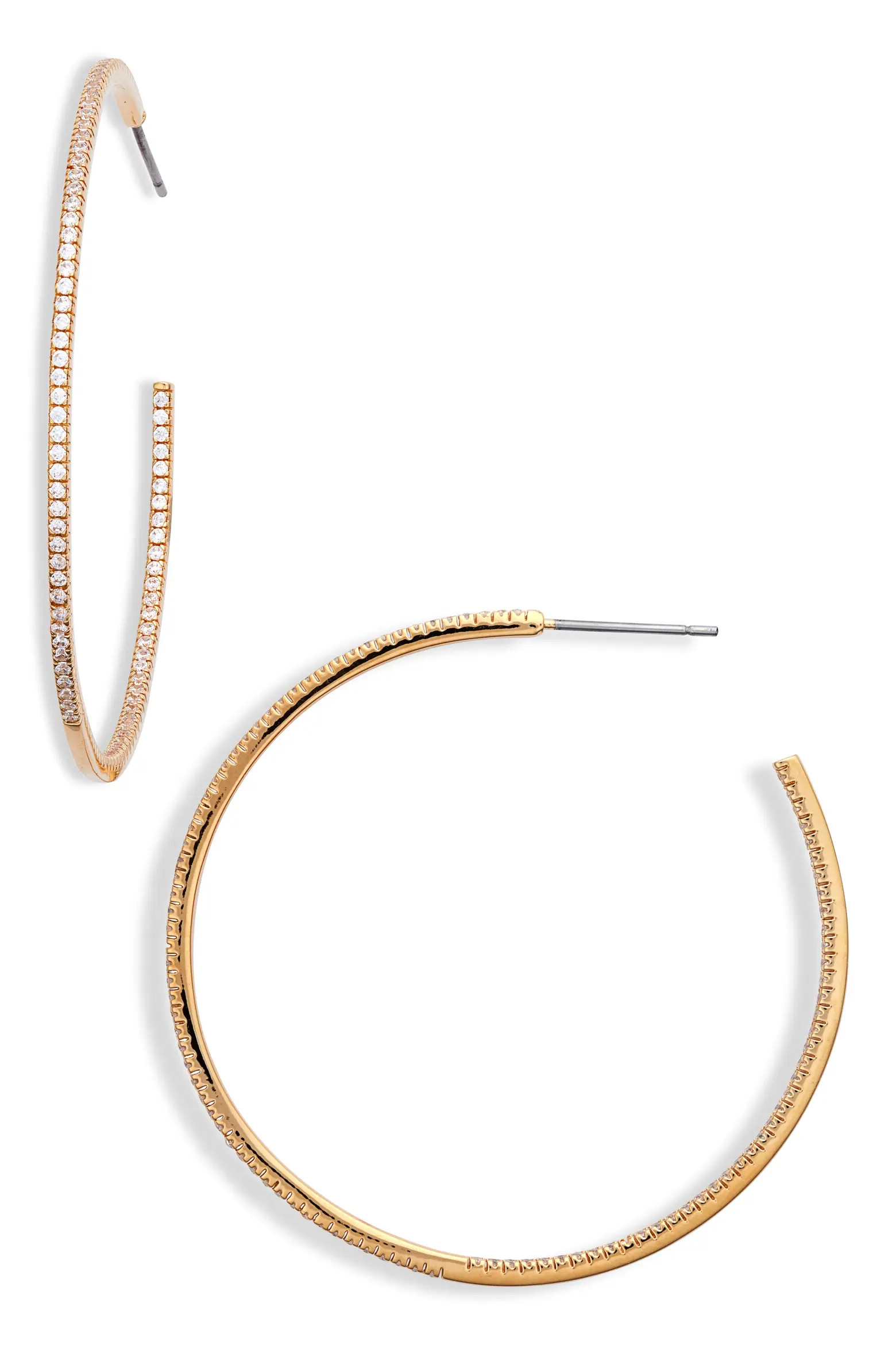 Pavé Cubic Zirconia Hoop Earrings (Women) | Nordstrom | Nordstrom
