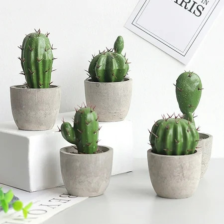 Cheers.US Artificial Succulent Plants Fake Cactus Decorative Faux Succulents - Artificial Cacti with | Walmart (US)