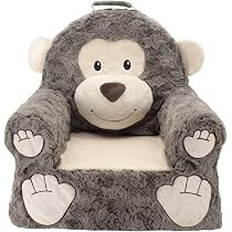 Soft Landing |  Sweet Seats | Premium Elephant Children's Plush Chair, Grey | Amazon (US)