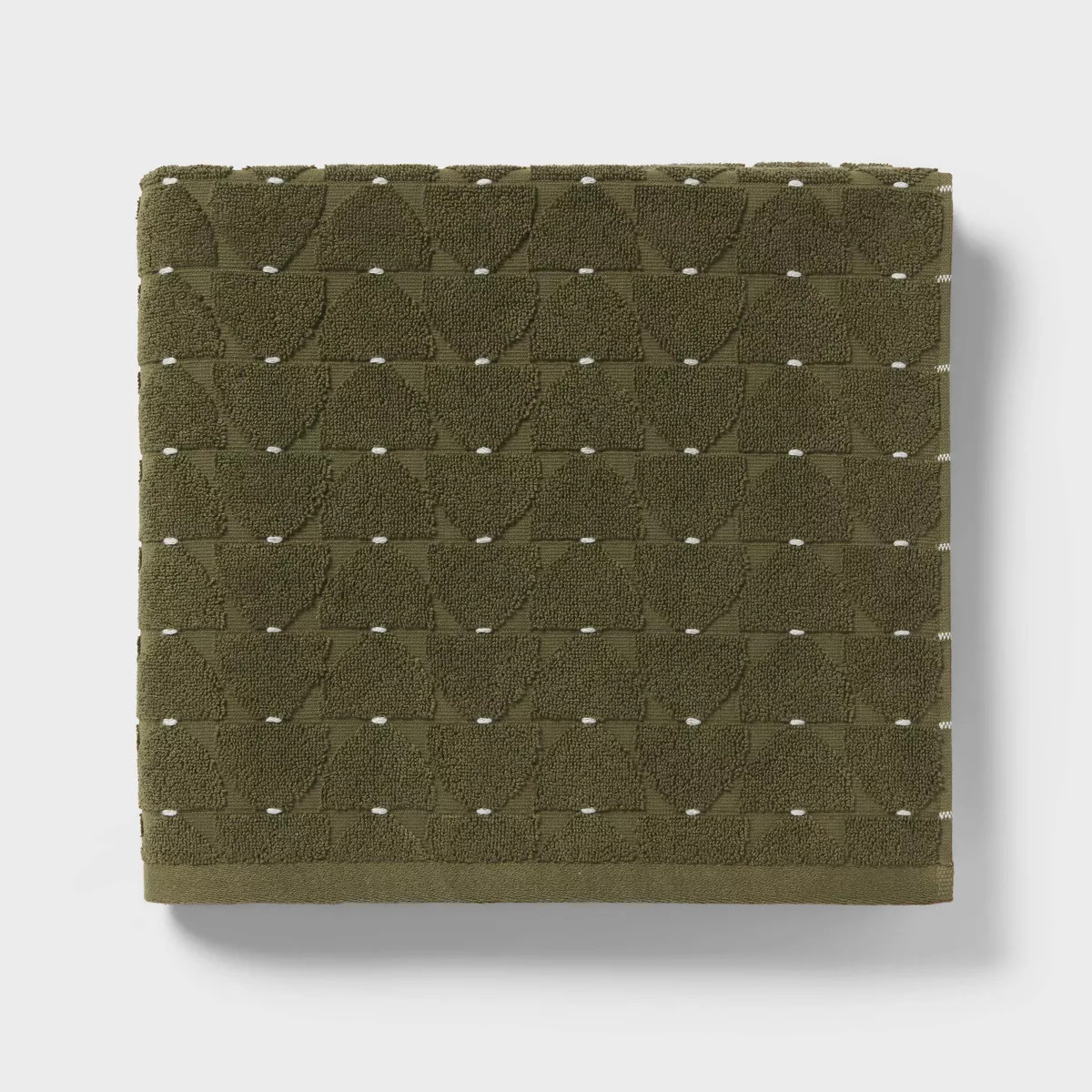 2pc Modern Sculpted Bath Towel Green - Threshold\u2122 | Target
