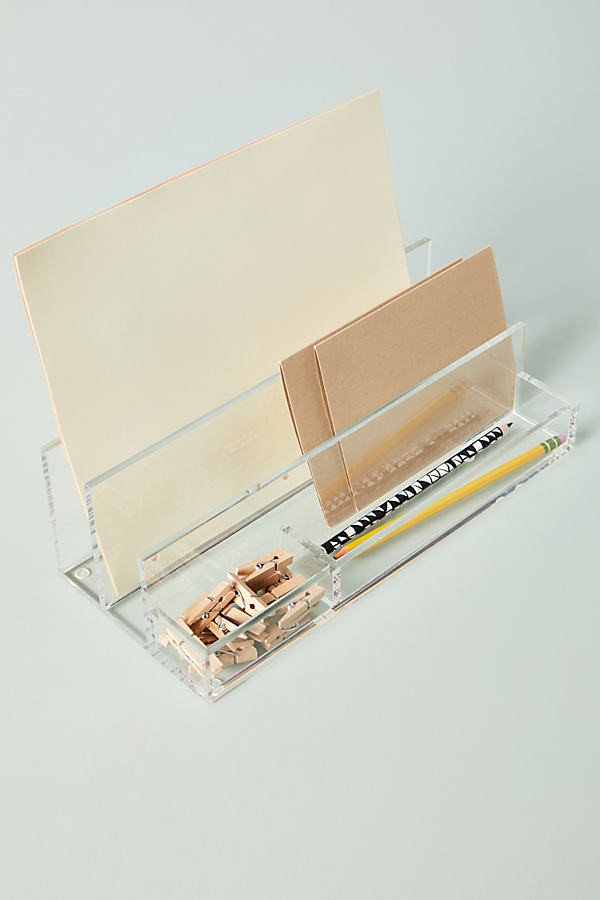 Acrylic Desk Organizer By Russell+Hazel in Clear | Anthropologie (US)