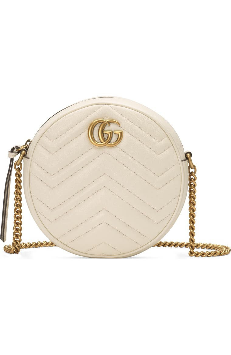 Mini GG Matelassé Round Leather Shoulder Bag | Nordstrom