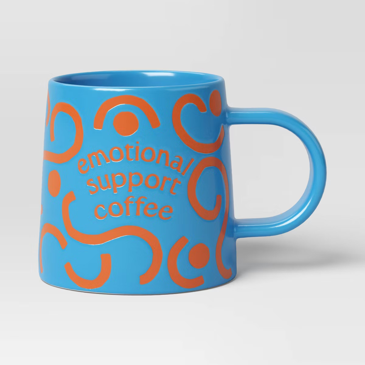 16oz Stoneware Emotional Support Coffee Mug Blue - Room Essentials™: Microwave & Dishwasher Saf... | Target