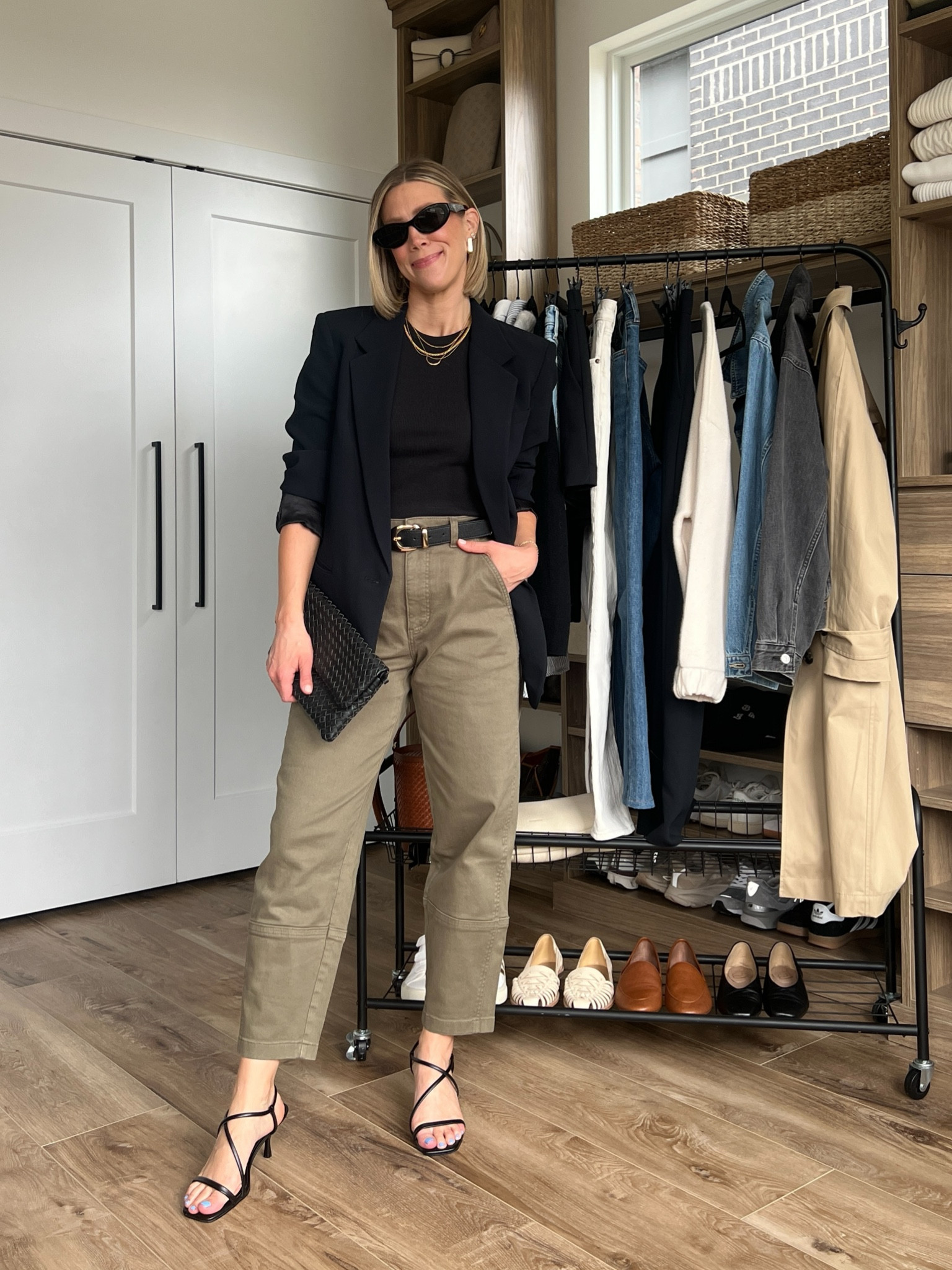 Wearing 2 pants, small tank (code: LINDSEY15), 4 blazer, s/m belt, heels tts

#LTKstyletip #LTKfindsunder50 #LTKfindsunder100