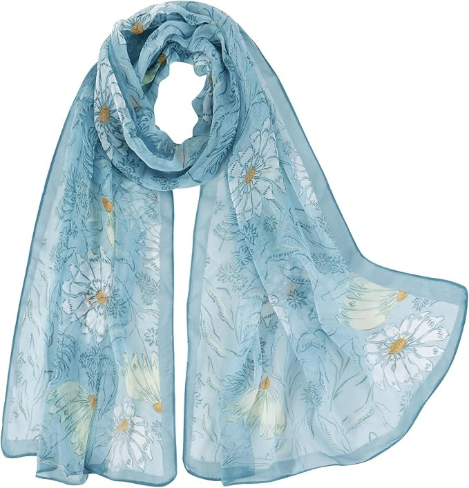 Unique Fashion Women's Scarf Chiffon Sheer Scarves for Women Lightweight | Amazon (US)