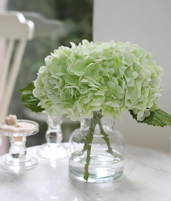 Real Touch Artificial Flowers Hydrangea in Vase for Home Decoration,Artificial Hydrangeas Centerp... | Amazon (US)