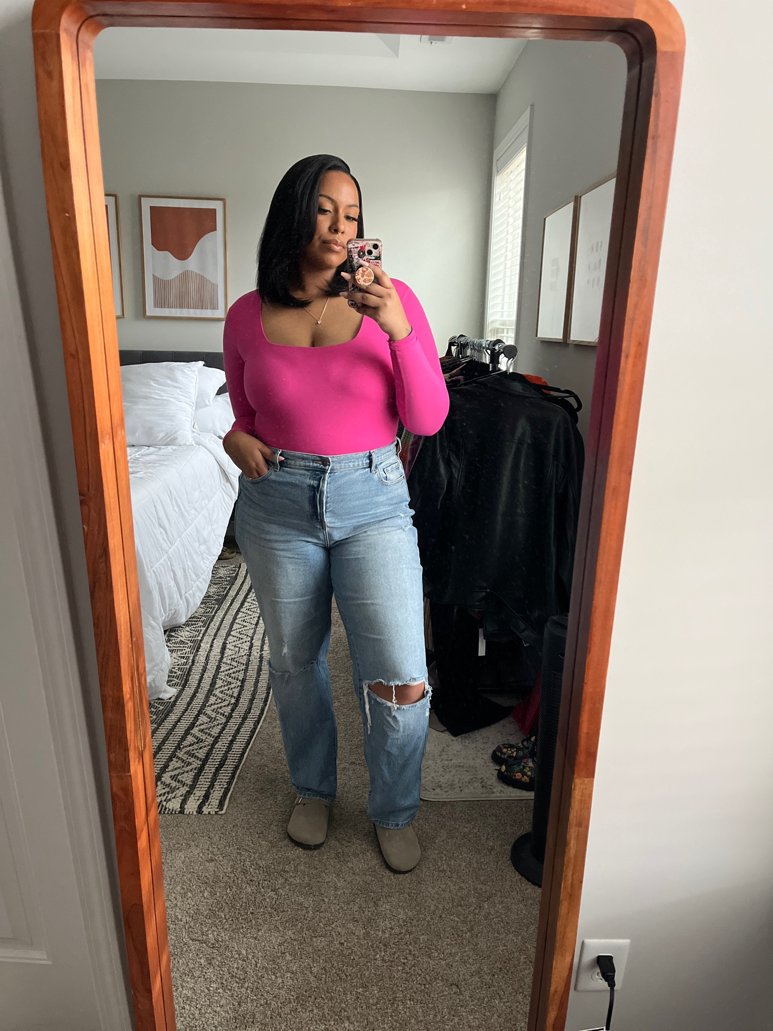 My size 16s are fitting more loose already after two weeks of intermittent fasting 💕 the jeans are from Fashion Nova but I’ll have alternatives linked.

Tall women fashion
Tall girl friendly fashion
Tall women
6’0

The square neck bodysuit is everything. I have it in 3 colors. But I need all the colors bc this neckline is so flattering. 

The wig is Outre Leomie in a color 2. No review yet but she’s so pretty.

#LTKMostLoved #LTKplussize #LTKfindsunder50