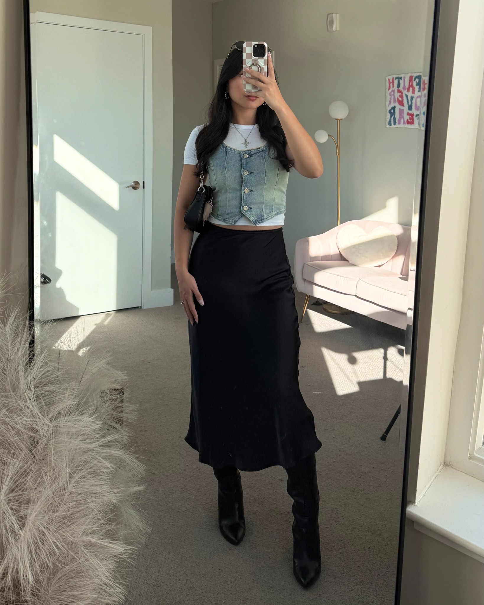 Linking similar pieces
Black Knee High Boots: true to size

Outfit idea, fall fashion, modest outfit, how to style, ootd

#LTKStyleTip #LTKSeasonal #LTKFindsUnder50