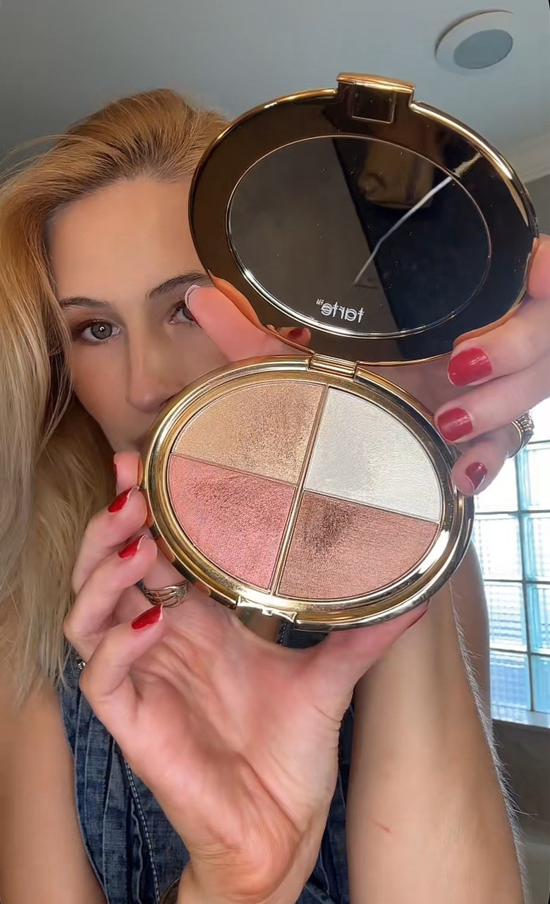 Really really obsessed with this blush, bronzer, highlight situation. I swirl them all together for the most perfect bronzy blush, wear on my eyes for an easy eye shadow, just the pink for blush, just the white for a high light. Love it

#LTKBeauty #LTKgrwm #LTKSeasonal