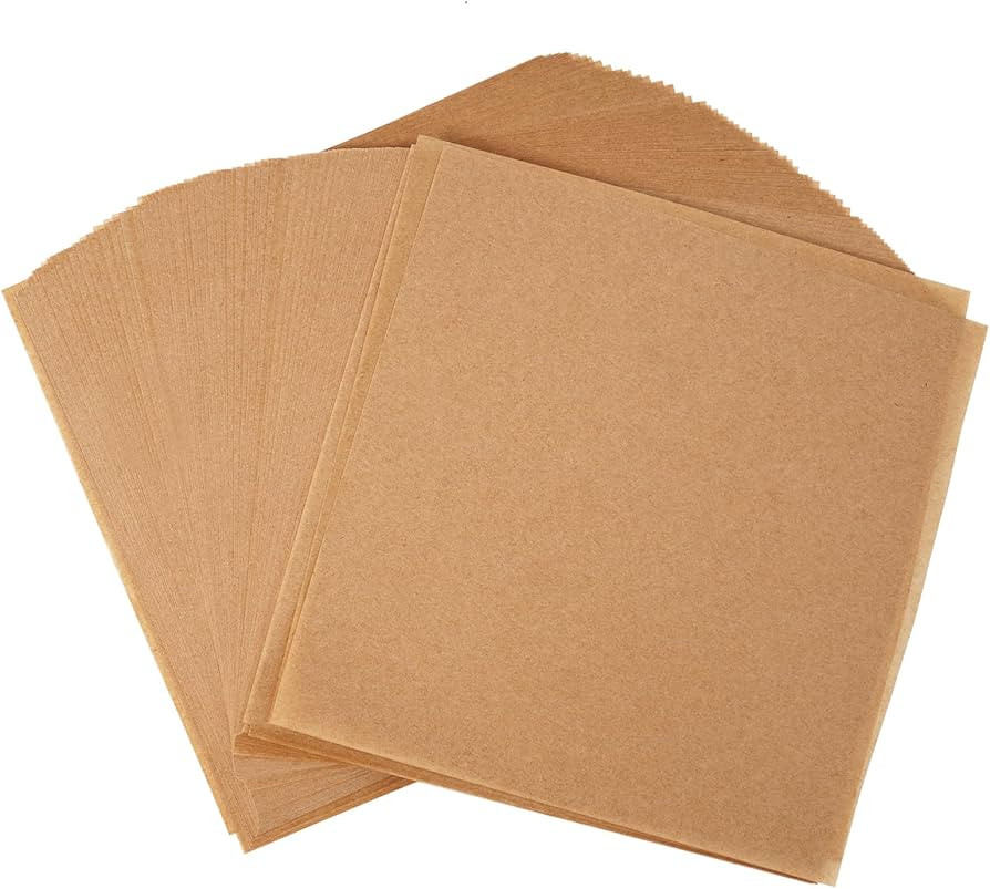 200Pcs 6 x 6 In Hamburger Patty Paper, Unbleached Parchment Paper Squares, Non-Stick Wax Paper Sh... | Amazon (US)