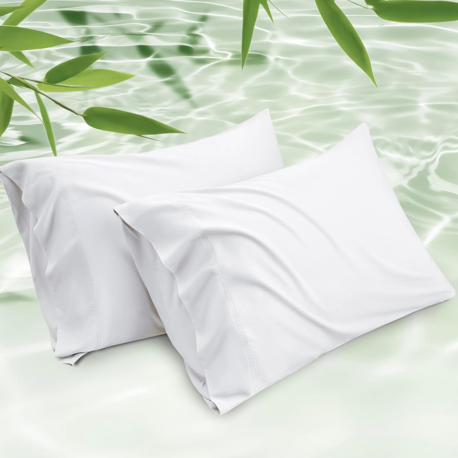 Bedsure King Size Pillow Cases Set of 2, 100% Rayon Derived from Bamboo | Amazon (US)