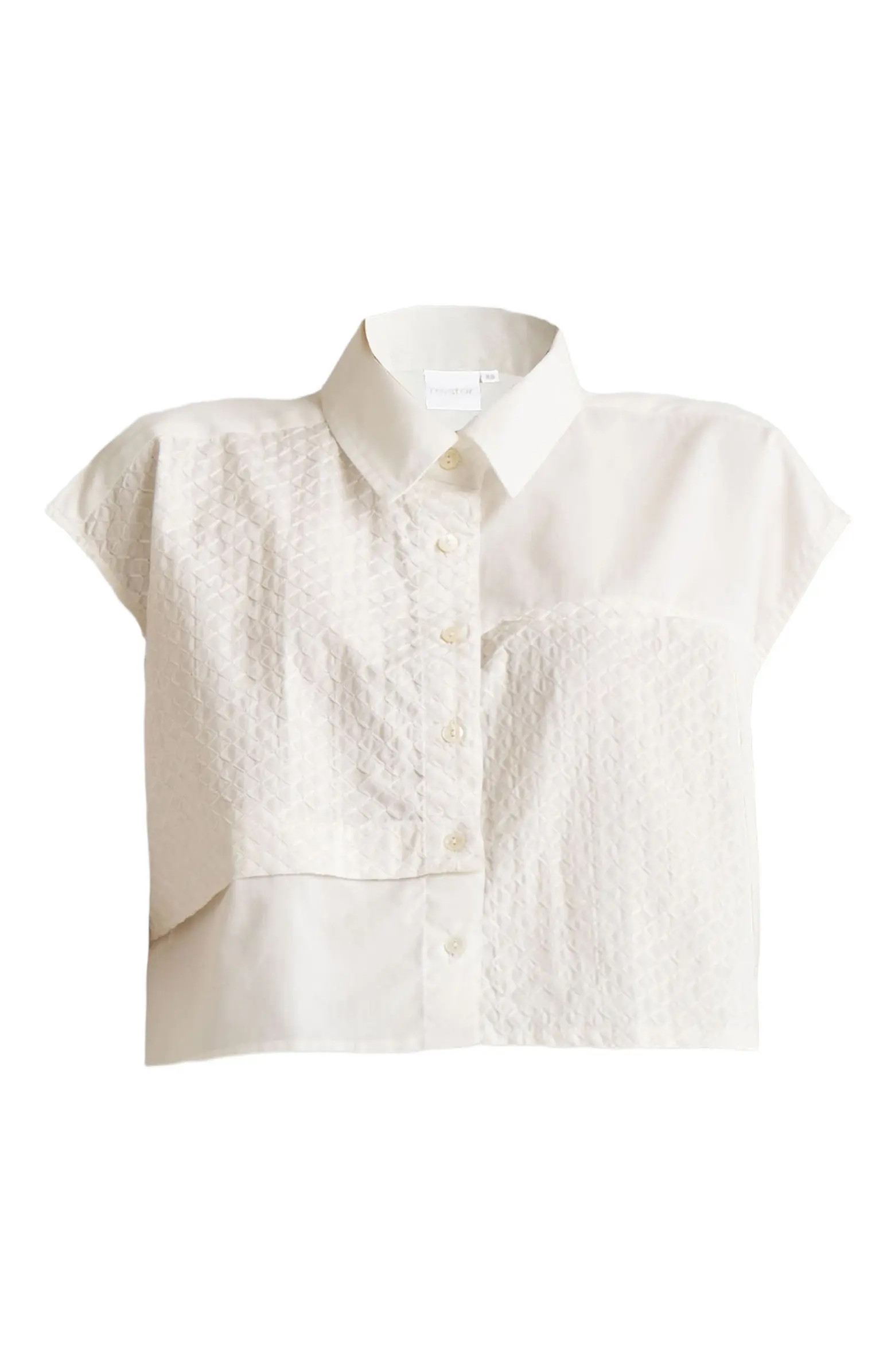 Embroidered Panel Crop Top | Nordstrom