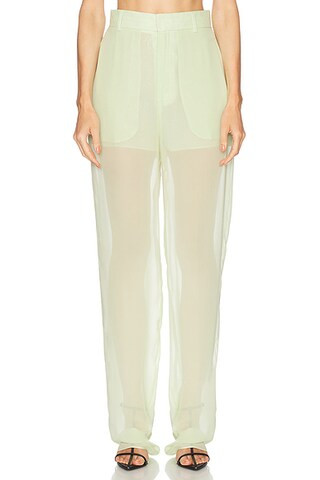 Sheer Straight Leg Trouser | FWRD 