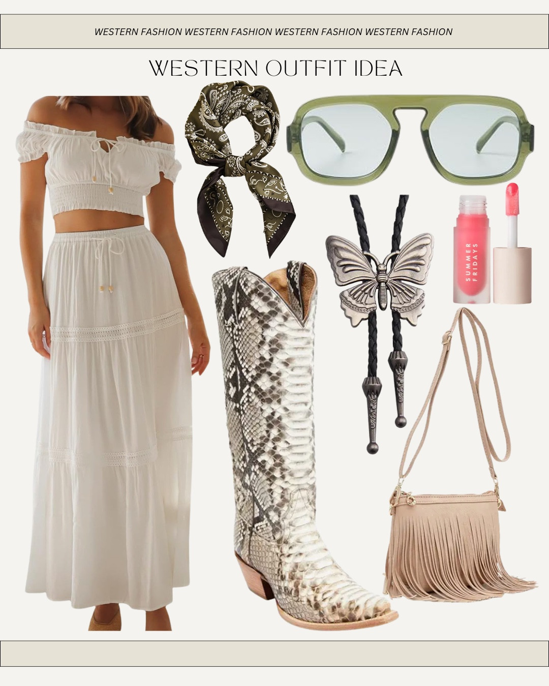 Amazon western outfit idea - boho cowgirl two piece set - cowgirl boots

#LTKgrwm #LTKootd