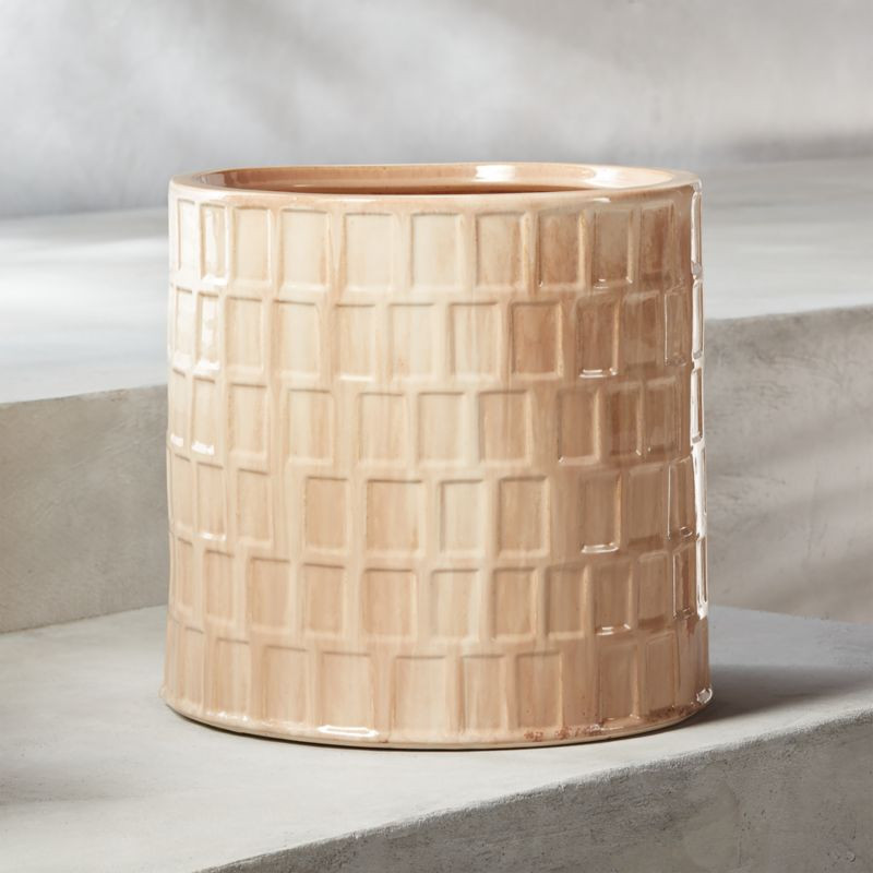 Clara Ivory Planter Large + Reviews | CB2 | CB2