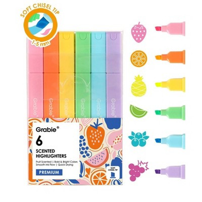 Grabie 6ct Scented Felt Tip Highlighter Set | Target
