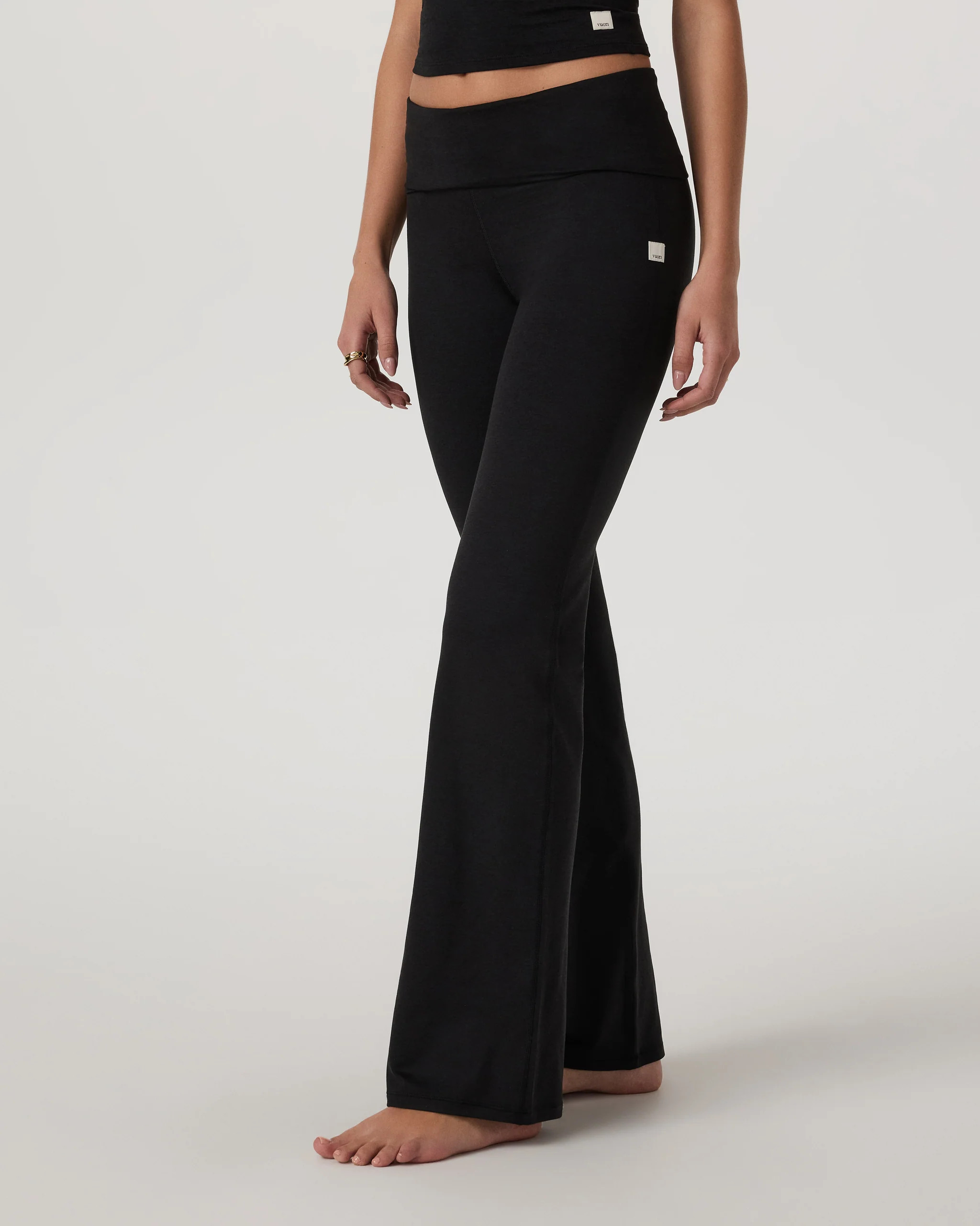 Halo Foldover Pant | Black Heather | Vuori | Vuori Clothing (US & Canada)