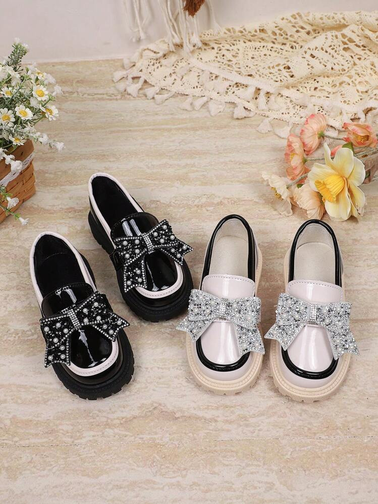 1 pair New fashin cute bowknit oeaek hook & loop non slip shoes  | SHEIN