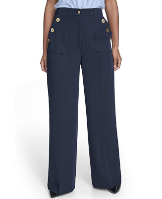 Tommy Hilfiger Women's High Rise Solid Sailor Pants - Macy's | Macy's