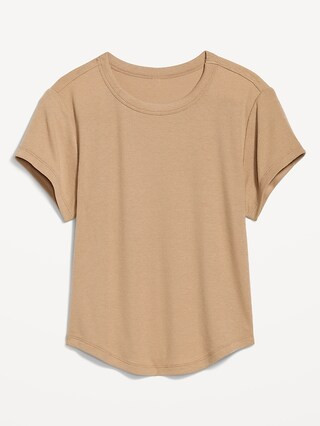 Short-Sleeve UltraLite Cropped Rib-Knit T-Shirt for Women | Old Navy (US)