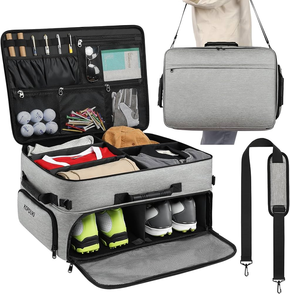 Extra Large Golf Trunk Organizer, Golf Gifts for Men Golfers, 20"x 14"x 10" 2 Layer Golf Trunk Or... | Amazon (US)