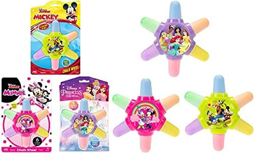 Disney Sidewalk Chalk (3 Packs Assorted) Mickey, Minnie & Princess. Floor & Board Chalk, Outside ... | Amazon (US)