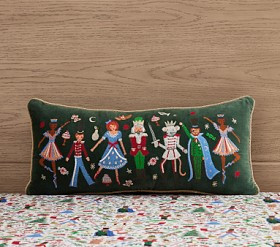 Rifle Paper Co. Nutcracker Lumbar Pillow | Pottery Barn Kids