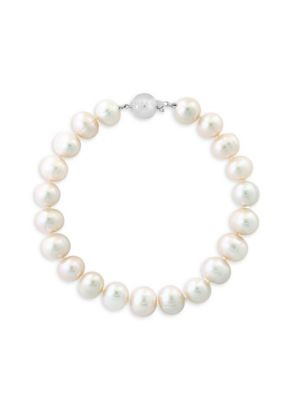 14K White Gold & Freshwater Pearl Bracelet | Saks Fifth Avenue OFF 5TH