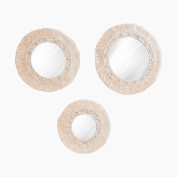 Crane Baby Willow 3-pc. Mirror Macrame Wall Hangings in Natural | Babylist