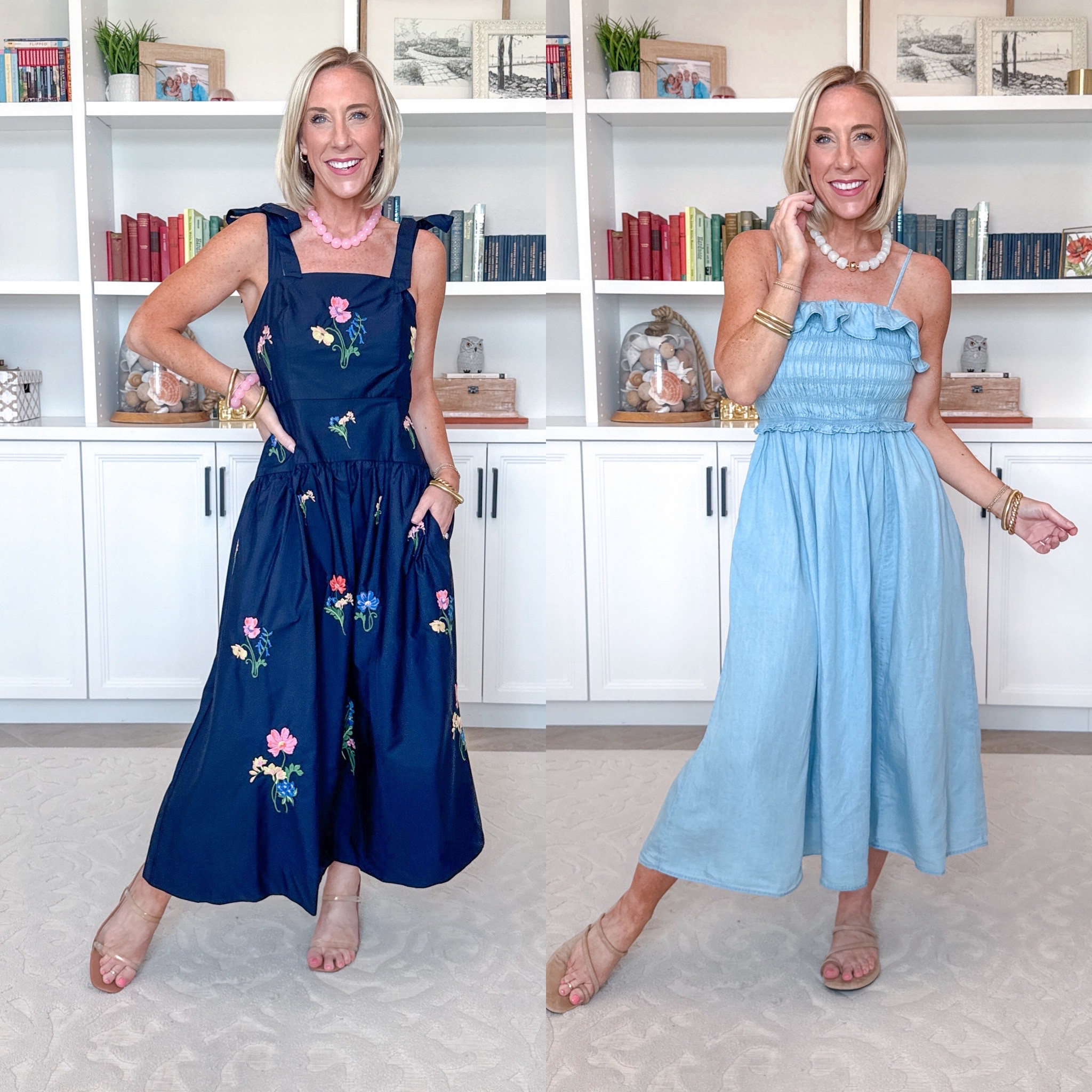 Walmart - summer dresses. Embroidered Cotton Sleeveless Maxi Dress - size XS. $38. 2 colors. Sleeveless Smocked Midi Dress - size XS. $24.98. 5 colors.

#LTKSeasonal #LTKOver40