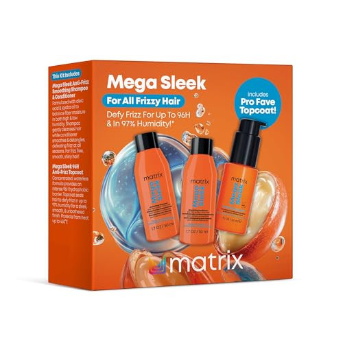 Matrix Mega Sleek Mini Kit - 96H Frizz Control, 12x Smoother Hair, and Professional Hydration | Amazon (US)