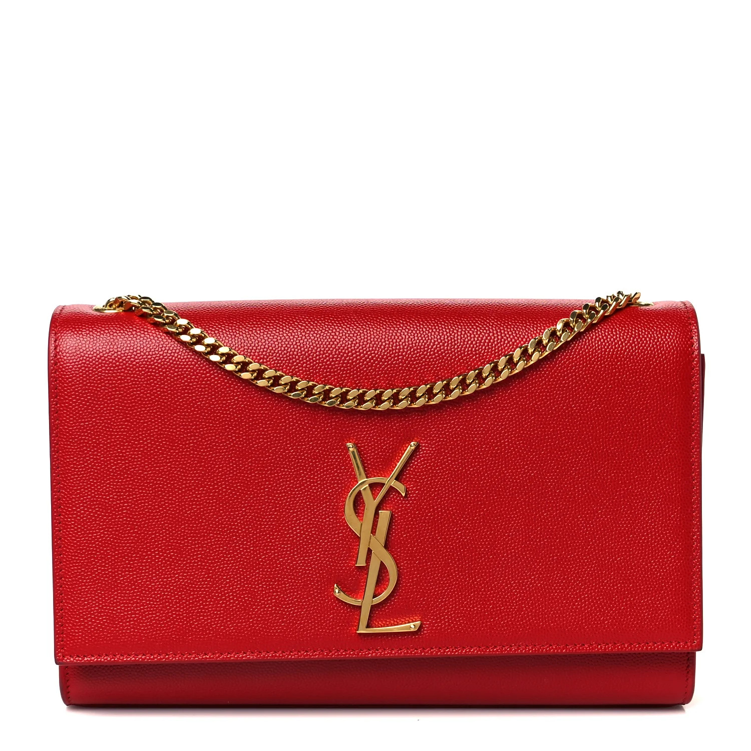 Grain De Poudre Medium Monogram Kate Satchel Red | FASHIONPHILE (US)
