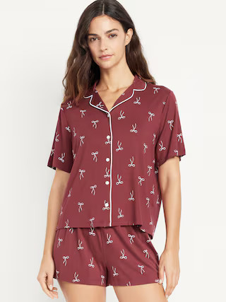 Knit Jersey Pajama Short Set | Old Navy (US)